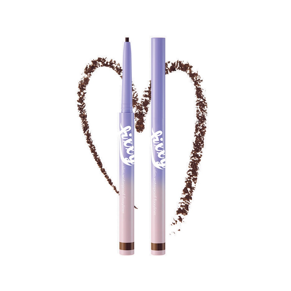 (Peach C) Slim Waterproof Fixxyliner [02 Deep Brown] 0.14g