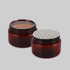 PET cosmetic jar plastic clear packaging bottles cream jars amber plastic cosmetic 100g 150g cream bottle jar