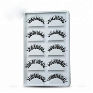 Private label synthetic HW-08 5pairs false eyelashes wholesale