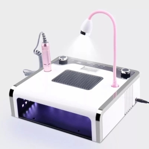 professional 4 In1 Manicure Nails UV LED Lamp Cleaner Dust Collector Machine Max 108W 54Pcs Leds Tools Vacuum Cleaning Nail File