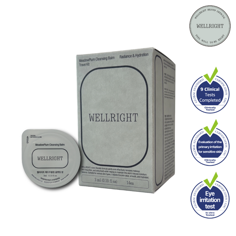 [WELLRIGHT] MeadowPlum Cleansing Balm Travel Kit 3ml *14ea (Cleansing Balm,makeup remover,Skin Care)