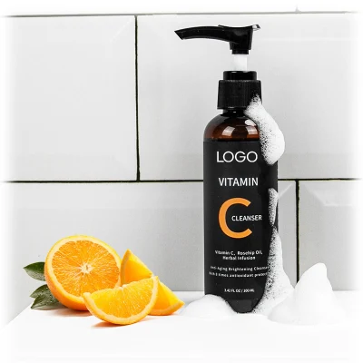 Whiten Facial Brush Vitamin C Facial Private Label Face Wash Foam Cleanser