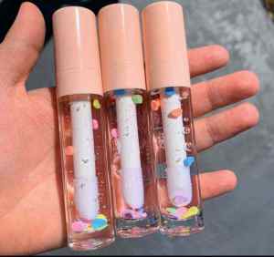 Wholesale  natural lip gloss with unique lip gloss container with flowers