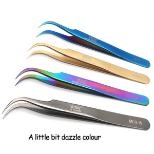 Worldbeauty hot selling customized tweezers volume lash tweezers for false mink eyelash extensions