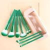 Portable Makeup Brush Set with Crocodile Pattern Handle & Pouch  Wholesale Private Label Cosmetic Brushes