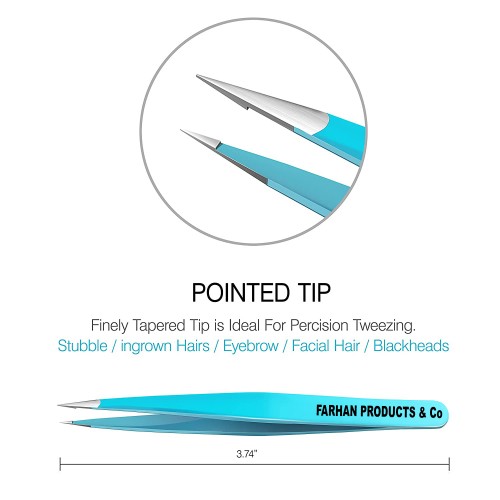 Tweezers for Ingrown Hair Best Stainless Steel Professional Pointed Blackhead Remover Eyebrow Hair Facial Hair Splinter