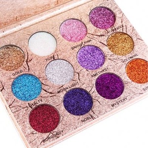 12 Colors Glitter Eyeshadow Diamond Pressed Golden Shiny Shimmer Matte Eye Shadow Beauty Cosmetic Makeup Palette