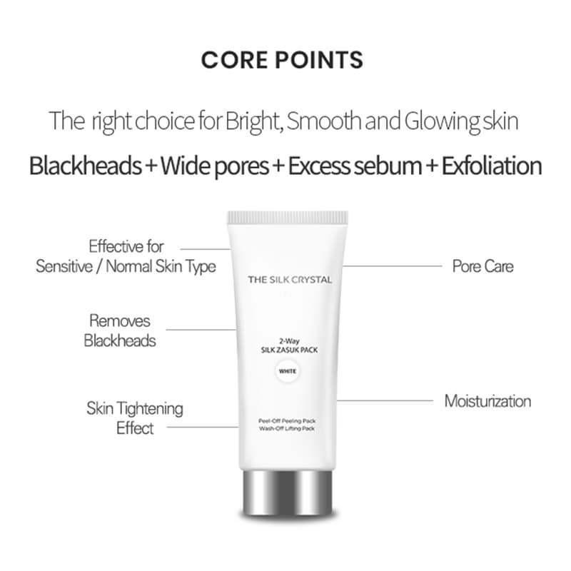 2-Way Silk Zasuk Pack [White] - Korean Facial Pack
