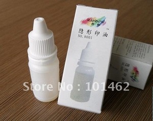 2016 top quality invisible uv ink used for stamp ,security ink for secretCH8001, pink ,blue , yellow may offer
