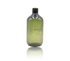 2019 boston round hair plastic shampoo bottle packaging, empty green brown shampoo bottle 500ml
