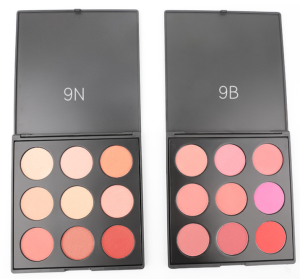 9 colors make up private label high pigmented blush palette