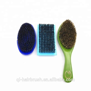 Amazon Hot Selling Factory Price100% Boar Bristle Beard Brush And Wave Brush Boar Bristle 360 Curve Wave Brush Wholesale