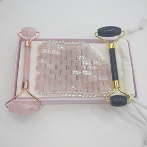 Anti Aging Rose Quartz Eye Mask With Jade Roller For Puffy Eyes and Dark Circles