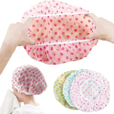 Bashroom Shower Waterproof Cap Thicken Elastic Bath Hat Bathing Cap for Women Hair Salon Bashroom Supplies Women Shower Caps