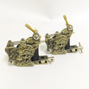 BerLin Bronze Skull Design Rotary Tattoo Machine Tattoo Gun