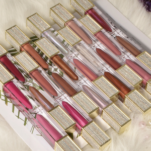 Best Christmas Gift Mositure Lip Gloss 20 colors High Grade Luxury Gold Shiny Lip Gloss Private Label