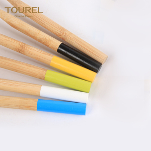 biodegradable logo toothbrush private laser logo personalized bamboo toothbrush with medium bristle