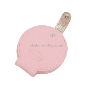 Cheap PU Leather Double Sided Mini Pocket Mirror