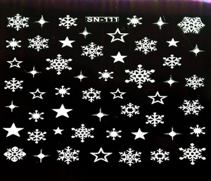 Christmas snowflake nail sticker nail art pvc stickers factory supply