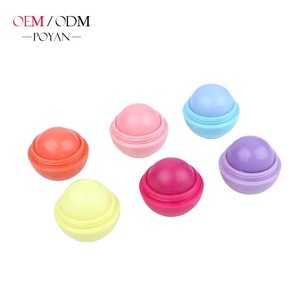 Custom Hot Sale Ball Shape Lip Balm Waterproof Moisture Lip Balm Ball