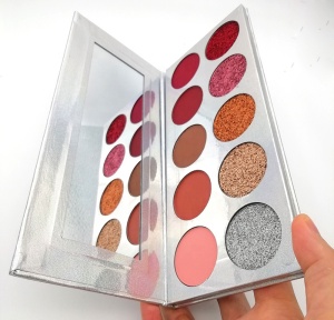 Custom Magnetic Metal Empty Eyeshadow Palette With Mirror