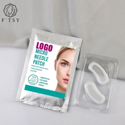 Custom Personalized Big Size Hyaluronic Acid Vitamin C Dissolving Microneedle Eye Patces Micro Needle Mask