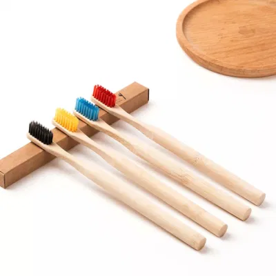 Customized Logo BPA Free Biodegradable Organic Charcoal Bamboo Toothbrush