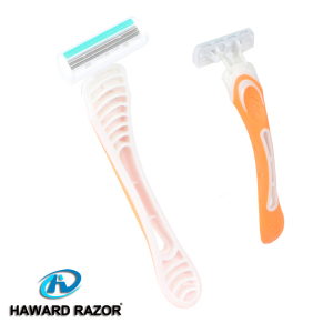 D315L HAWARD rubber handle three blade shaving razor