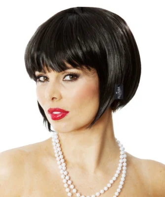 Deluxe Silver Tinsel Disco Bob Costume Wig