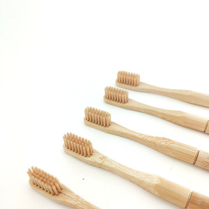 Eco-friendly Biodegradable Tooth Brush Customized Logo Replaceable Heads Bamboo Toothbrush