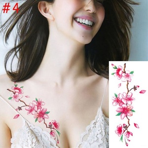 EP13 New Fashion Removable Women Lady 3D Flowers Waterproof Temporary Tattoo Stickers Beauty Body Art Easy Wear And Easy Clean