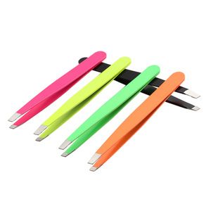 eyebrow tweezers with beautiful printing promotion good sale can make logo professional tweezer