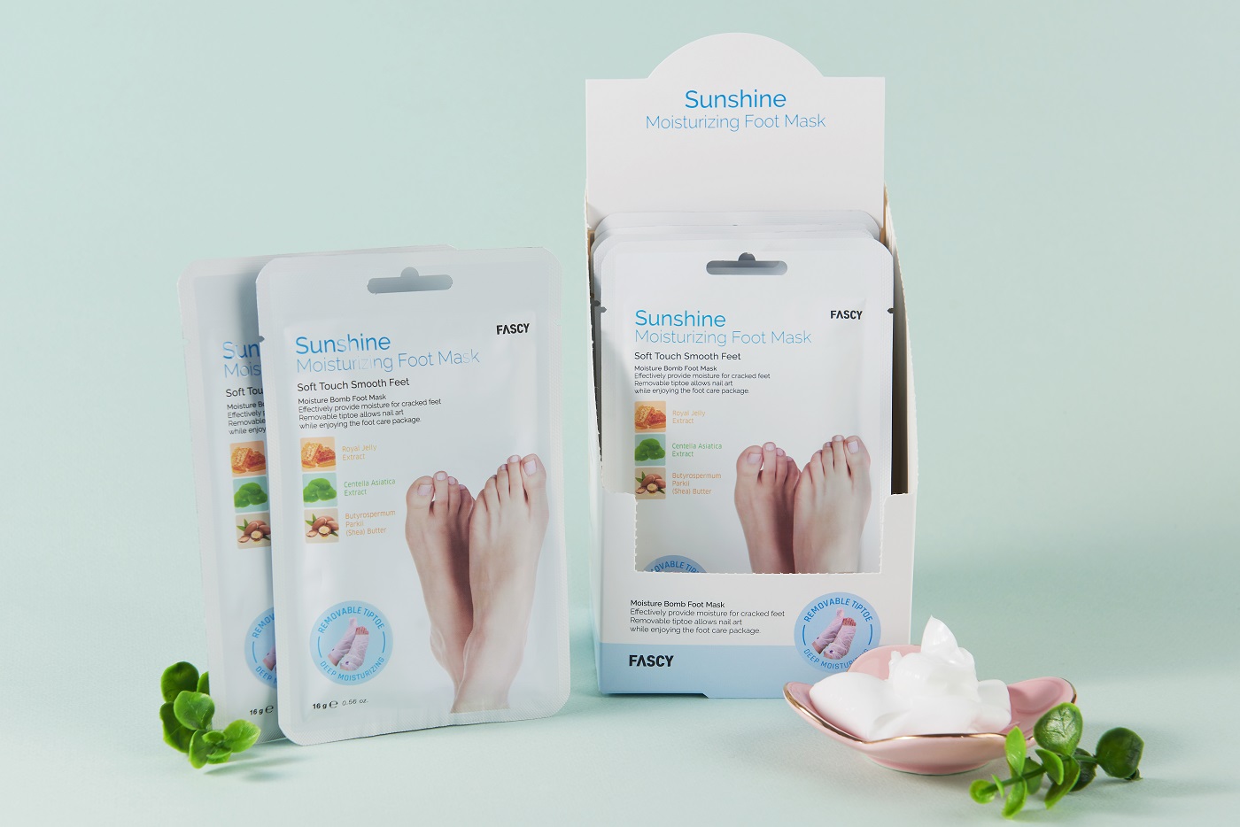 [FASCY] Sunshine Moisturizing Foot Mask set of 3, (16g*3)