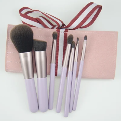 Fashion 7PCS portable Makeup Brushes with PU Bag High-Quality Beauty Tools