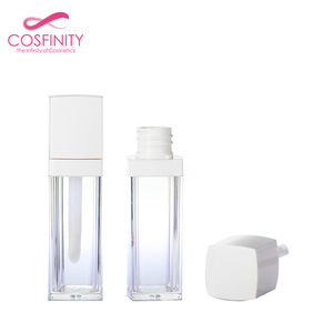 free sample custom logo cute lip gloss container square mascara bottle gold lipgloss tube