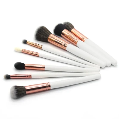 Free Shipping Hot Sale Private Label Marble Handle Makeup Brushes Professional Cosmetic Brush 10PCS Makeup Brush Set