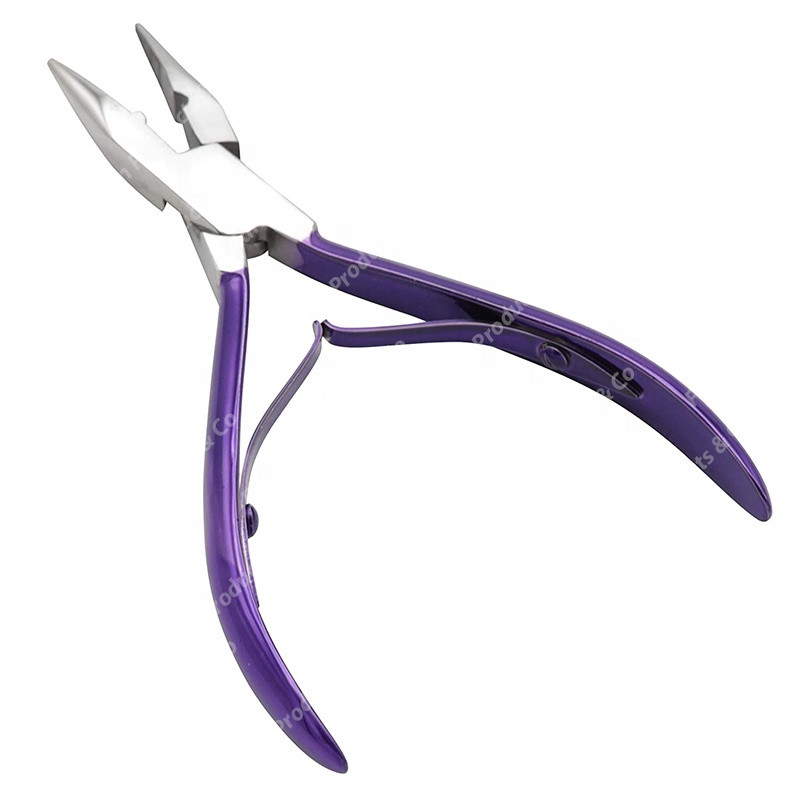 Hair Professional Extension & Beading Tool Kit Plier Set for beads Micro Ring (Purple)