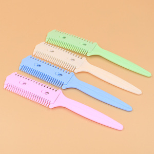 Hot Sale salon Safe and Convenient Hair Comb Stainless Steel Blade Double-side Plastic Fashion Hair Cutting Razor Comb