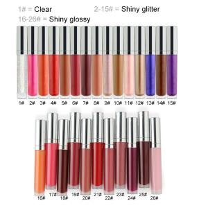 Lip Gloss Low MOQ Private Label Clear Lip Gloss and Glitter Glossy Waterproof Liquid Common Life Makeup Accpet Private Logo