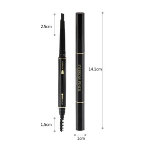 Makeup Waterproof  2in1 Korea Black Eyebrow Pencil With Screw Comb