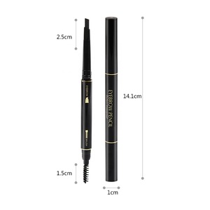 Makeup Waterproof  2in1 Korea Black Eyebrow Pencil With Screw Comb