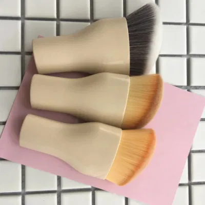 Multi-Function Single Bevel Foundation Brush Bevel Makeup Brush with Dust Cover Beauty Makeup Tool