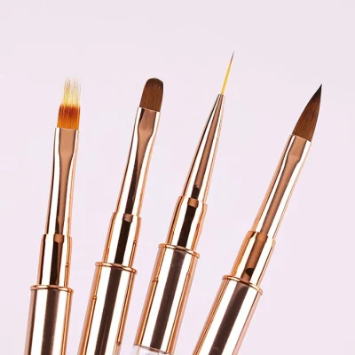 Nail Gel Polish Painting Rose Gold Nail Art Brushes