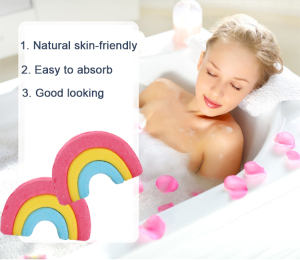 Natural valentine fizzy bubble rainbow cloud bath bomb