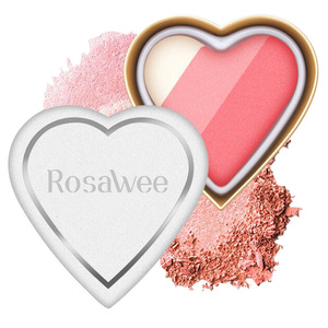 OEM Cosmetics Makeup Blushing Hearts Baking powder Blusher Highlighter EyeShadow Palette Makeup Private Label