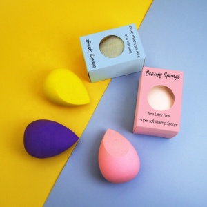 OEM Custom Beauty Cosmetics Blender Make Up Powder Puff Makeup Sponge With Packaging Boxes