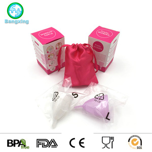 ROHS BPA Free Reusable And Washable Lady Silicone Menstrual Cup