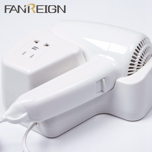 Standard Plug Wall Mounted Hotel Hair Dryer with shaver socket 220V for Guestroom