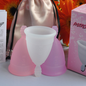 Top-quality health silicone products 100%medial silicone women menstrual cup for wholesale