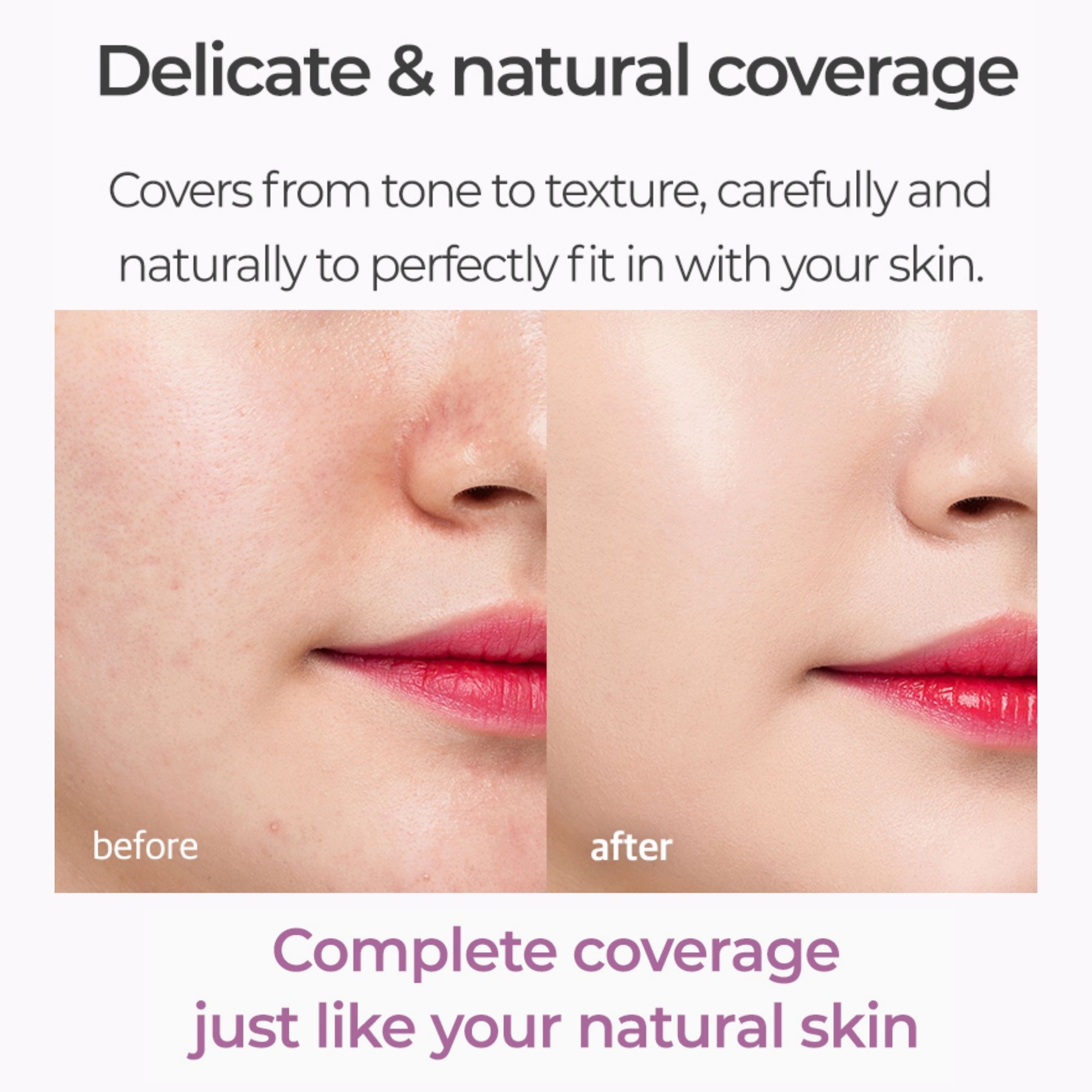 UNICONIC Moisturizing Hyaluronic Acid Air Cushion Foundation UV SPF50+, PA++++ 0.53oz ,15g (2 Shades